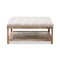 Baxton Studio Carlotta Oak Beige Linen Square Coffee Table Ottoman 139-7606 - alternate 5